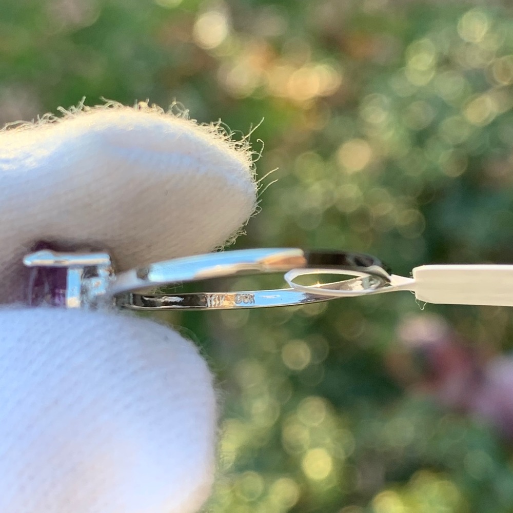 10k Purplish Pink Sapphire & Diamond Ring - Picture 9 of 11